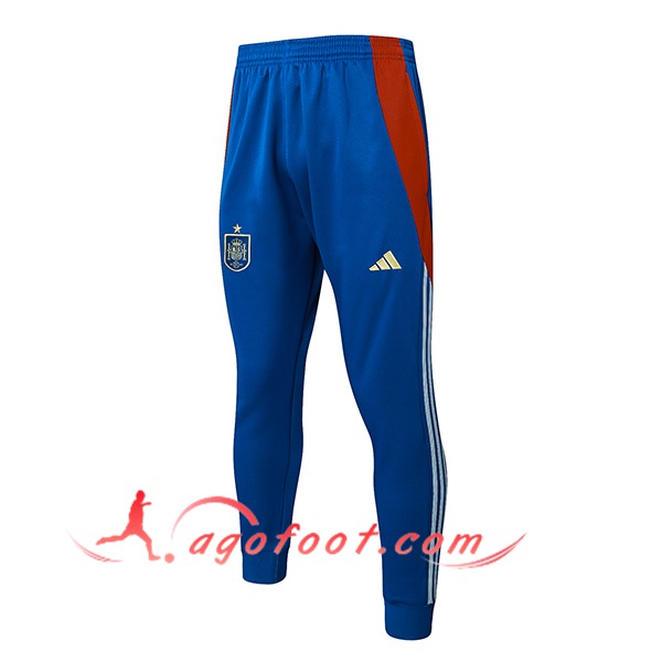 Pantalon Foot Espagne Bleu/Rouge 2025/2026