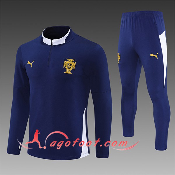 Ensemble Survetement de Foot Portugal Enfant Bleu Royal 2025/2026