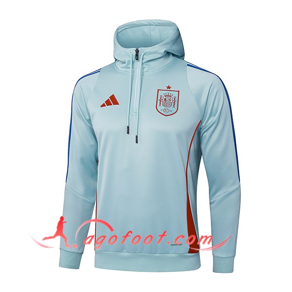 Sweatshirt Training Capuche Espagne Vert/Rouge 2025/2026