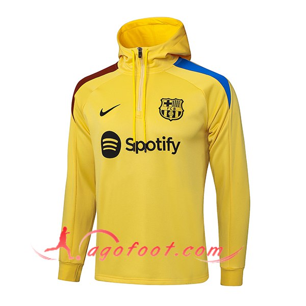 Sweatshirt Training Capuche FC Barcelone Jaune/Rouge/Bleu 2025/2026