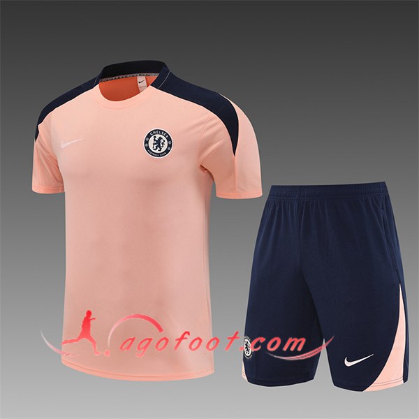 Ensemble Training T-Shirts FC Chelsea Enfant Rose 2025/2026
