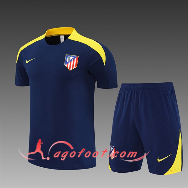 Ensemble Training T-Shirts Atletico Madrid Enfant Bleu/Jaune 2025/2026