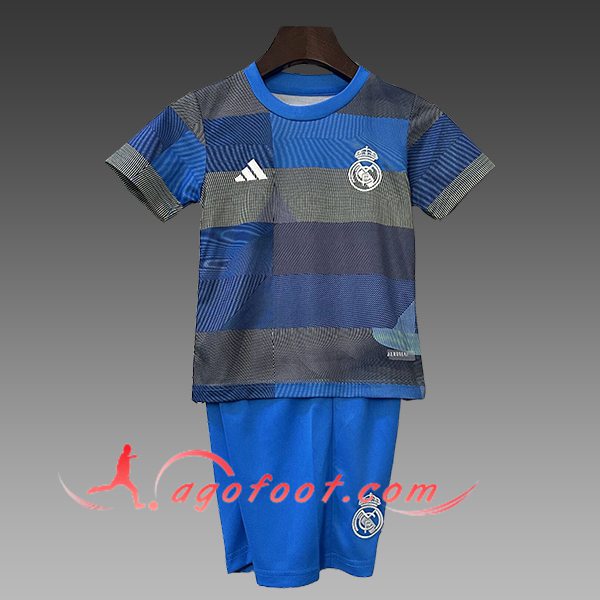 Ensemble Training T-Shirts Real Madrid Enfant Bleu/Vert 2025/2026