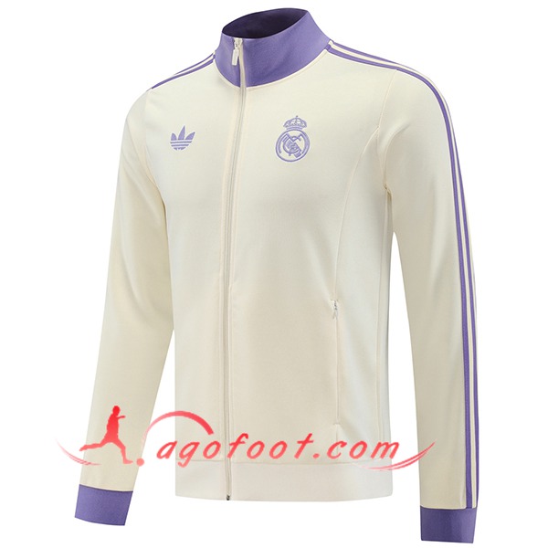 Veste Foot Real Madrid Beige/Pourpre 2025/2026