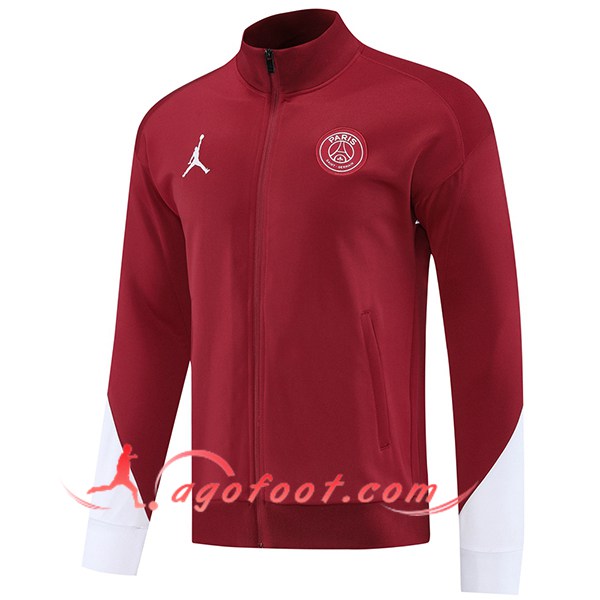 Veste Foot PSG Rouge/Blanc 2025/2026 -02