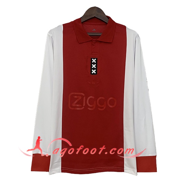 Maillot de Foot Ajax Commemorative Edition Manches Longues Rouge/Blanc 2025/2026