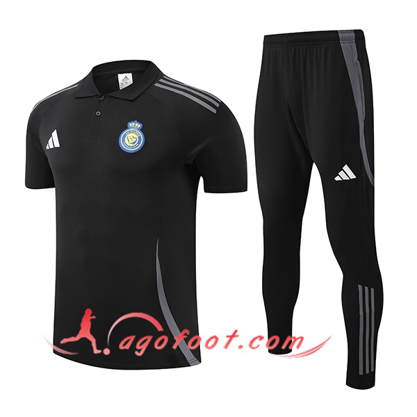 Ensemble Polo Foot Al-Nassr Noir/Gris 2025/2026
