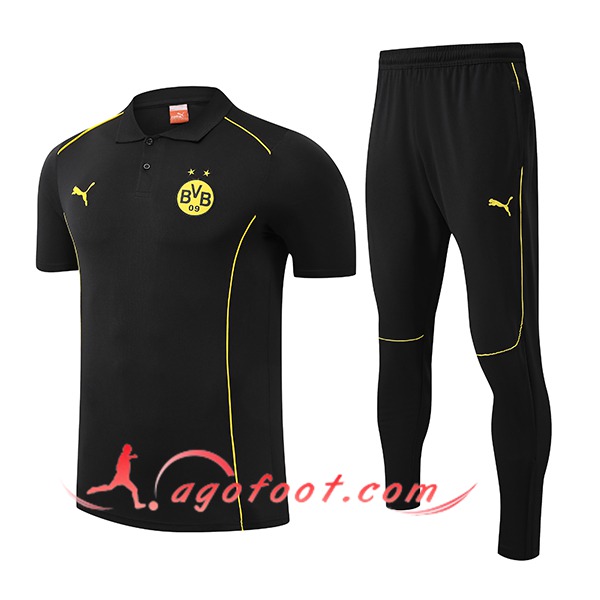 Ensemble Polo Foot Dortmund Noir/Jaune 2025/2026