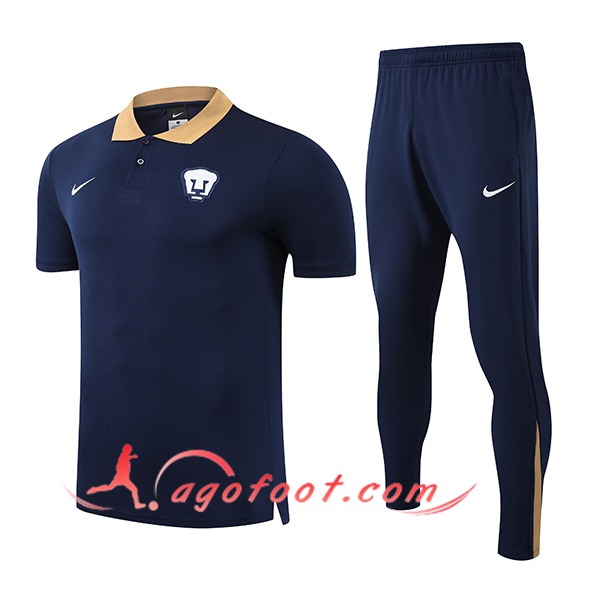 Ensemble Polo Foot Pumas UNAM Bleu Royal 2025/2026