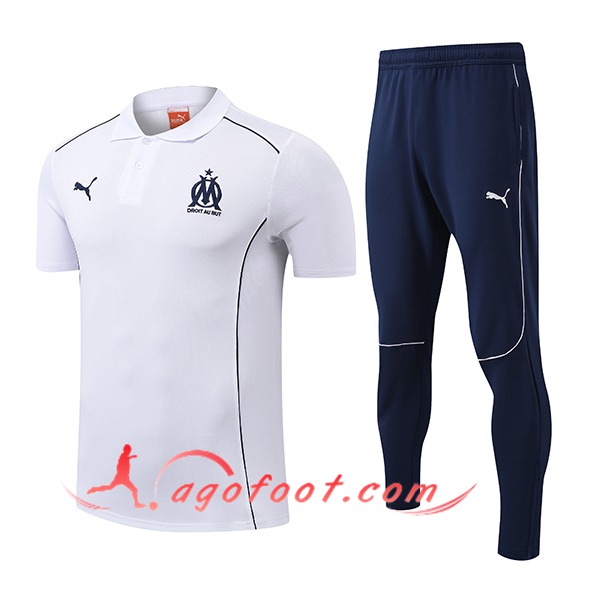 Ensemble Polo Foot Milan AC Blanc/Bleu 2025/2026