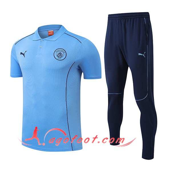 Ensemble Polo Foot Manchester City Bleu 2025/2026