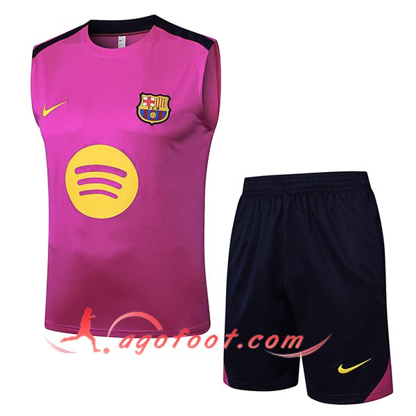 Ensemble Training Debardeur FC Barcelone Pourpre 2025/2026