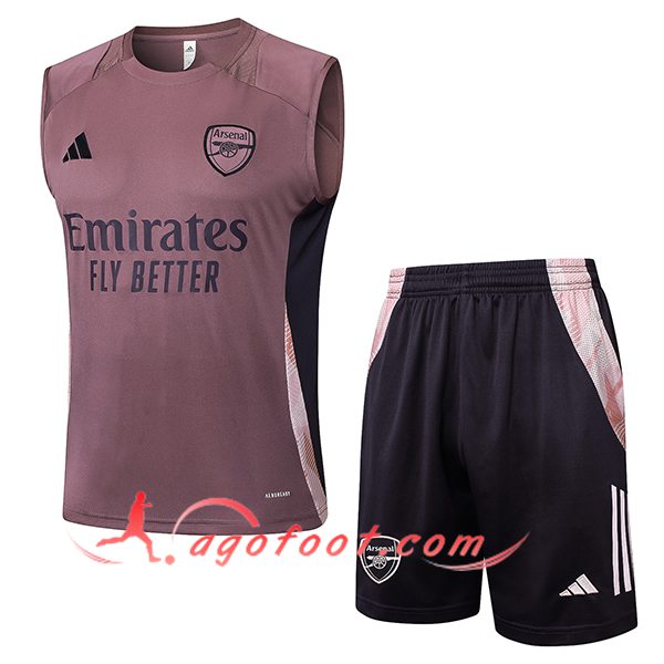 Ensemble Training Debardeur Arsenal Pourpre/Noir 2025/2026