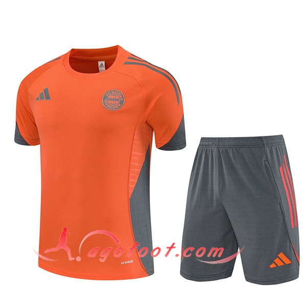 Ensemble Training T-Shirts Bayern Munich Orange/Gris 2025/2026