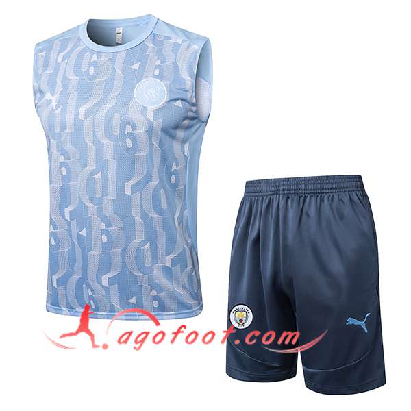 Ensemble Training Debardeur Manchester City Bleu/Blanc 2025/2026