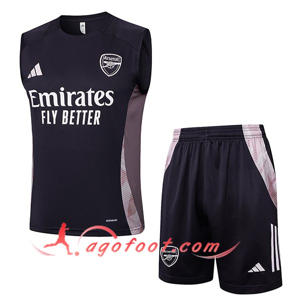 Ensemble Training Debardeur Arsenal Gris Foncé 2025/2026