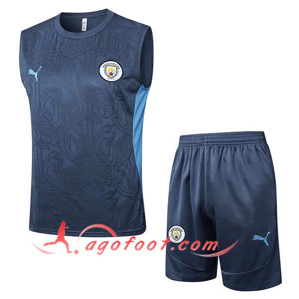 Ensemble Training Debardeur Manchester City Gris/Bleu 2025/2026