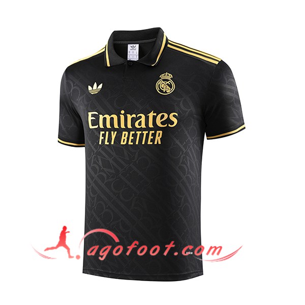 Polo Foot Real Madrid Noir/Jaune 2025/2026