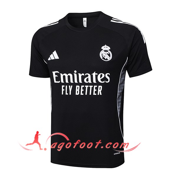 Training T-Shirts Real Madrid Noir/Gris 2025/2026
