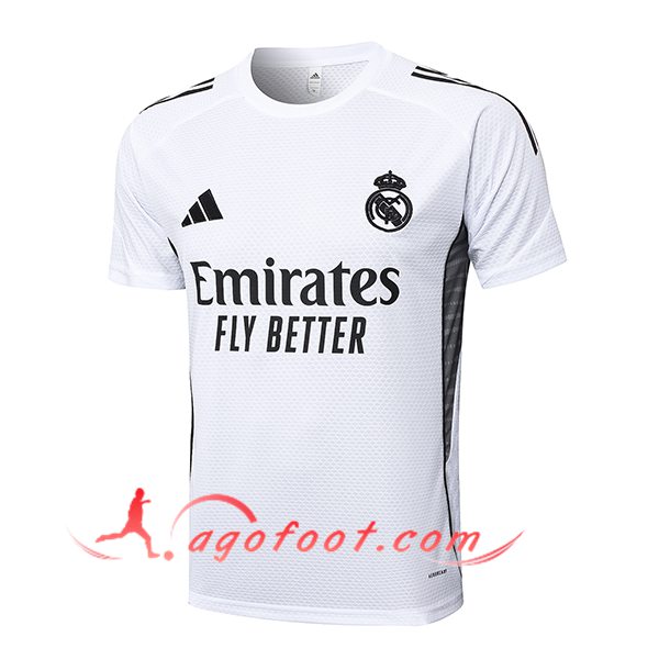 Training T-Shirts Real Madrid Blanc/Noir 2025/2026