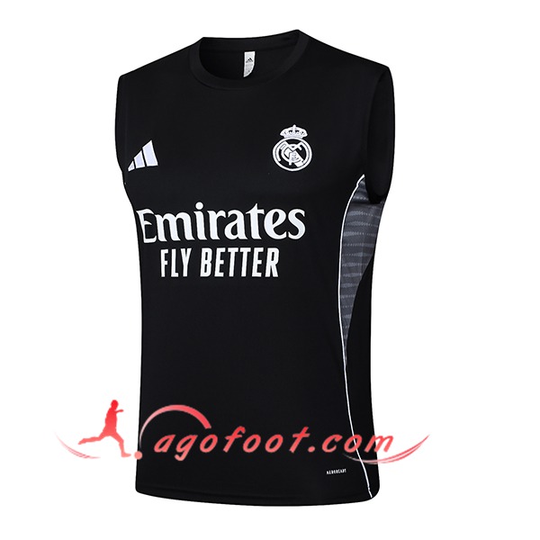 Training Debardeur Real Madrid Noir/Gris 2025/2026