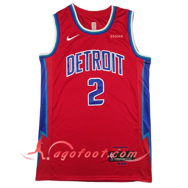 Maillot Detroit Pistons (CUNNINGHAM #2) 2025/26 Rouge/Bleu