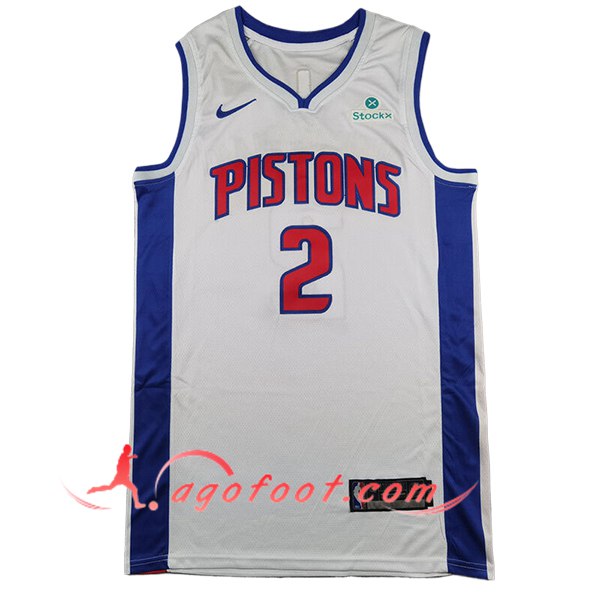 Maillot Detroit Pistons (CUNNINGHAM #2) 2025/26 Blanc/Rouge/Bleu