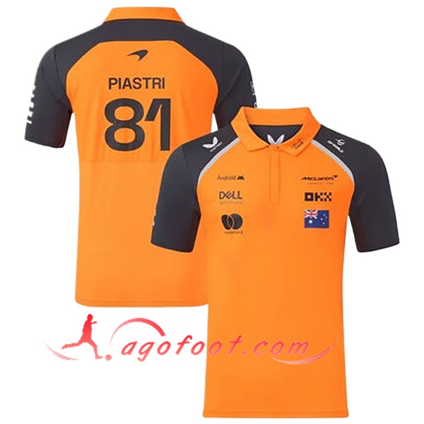 Polo McLaren (PIASTRI #81) F1 Team Orange/Gris 2025
