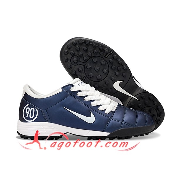 Nike Chaussures de Foot T90 TF Bleu/Blanc