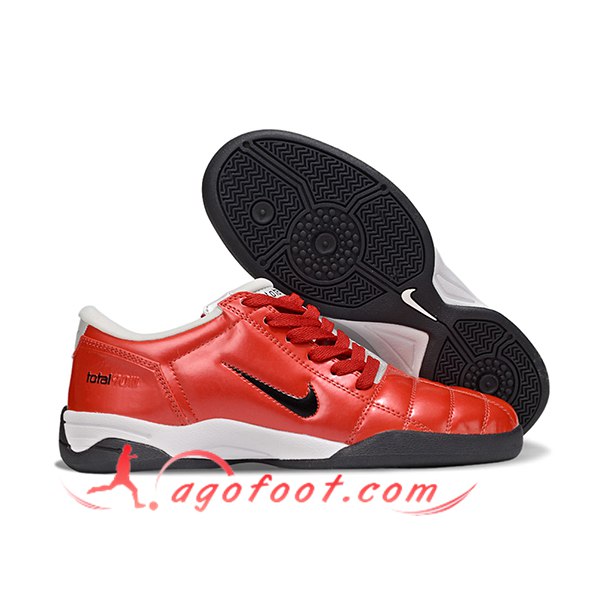 Nike Chaussures de Foot T90 IC Rouge/Noir