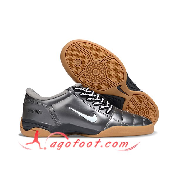 Nike Chaussures de Foot T90 IC Gris/Blanc