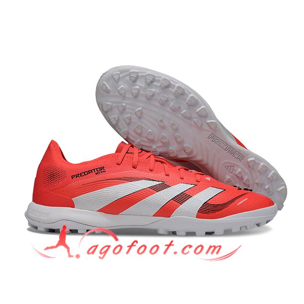 Adidas Chaussures de Foot PREDATOR 25 ELITE TF BOOTS Orange/Blanc