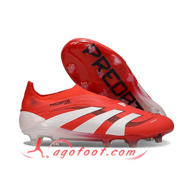 Adidas Chaussures de Foot 25 Predator Elite LL FG Orange/Blanc