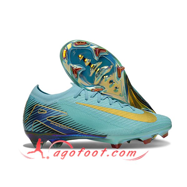 Nike Chaussures de Foot AIR Zoom Mercurial Vapor 16 Elite XXV FG Vert/Jaune