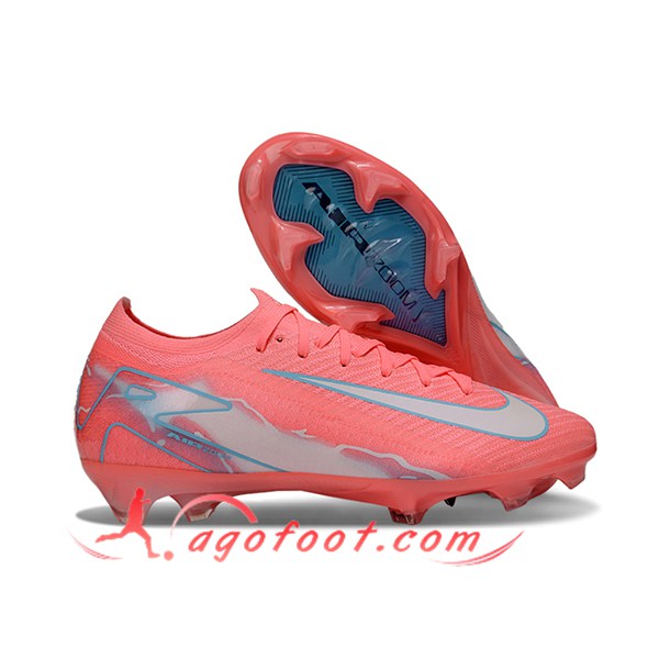 Nike Chaussures de Foot AIR Zoom Mercurial Vapor 16 Elite XXV FG Rose/Beige/Bleu
