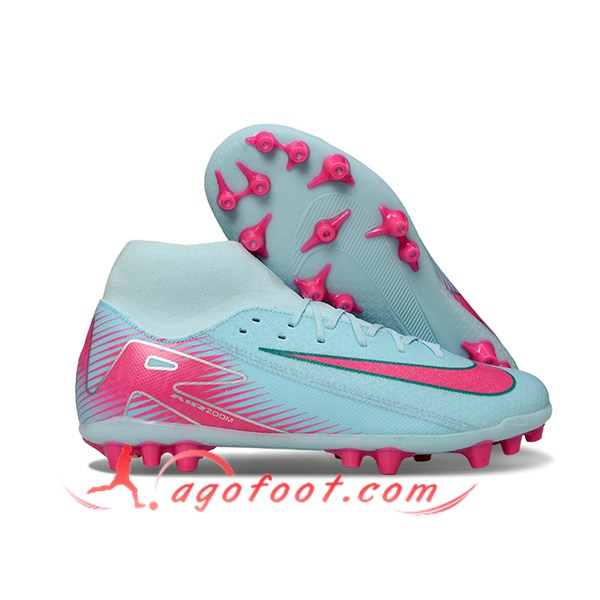 Nike Chaussures de Foot Mercurial Superfly 10 Academy Bleu/Rose
