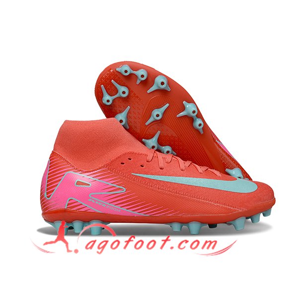 Nike Chaussures de Foot Mercurial Superfly 10 Academy Orange/Bleu/Rose