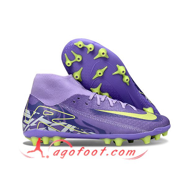 Nike Chaussures de Foot Mercurial Superfly 10 Academy Pourpre/Vert