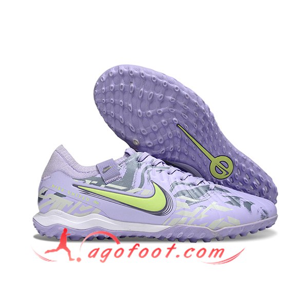 Nike Chaussures de Foot Tiempo Legend X PRO TF Pourpre/Vert