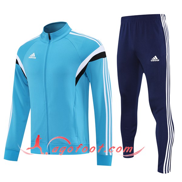 Ensemble Survetement de Foot Veste Adidas Bleu 2025/2026 -02