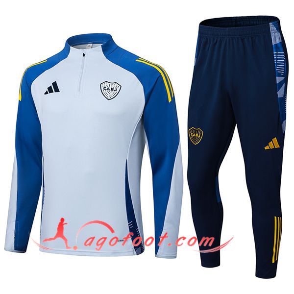 Ensemble Survetement de Foot Boca Juniors Gris/Bleu/Jaune 2025/2026 -02