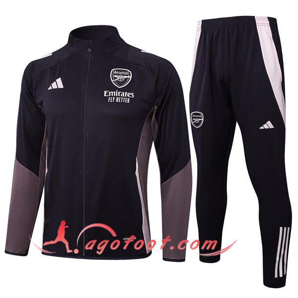 Ensemble Survetement de Foot Veste Arsenal Gris Foncé 2025/2026