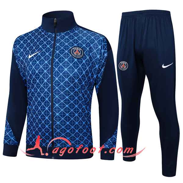 Ensemble Survetement de Foot Veste PSG Bleu Royal 2025/2026