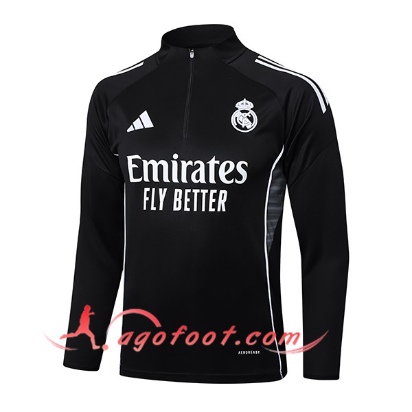 Sweatshirt Training Real Madrid Noir/Gris 2025/2026