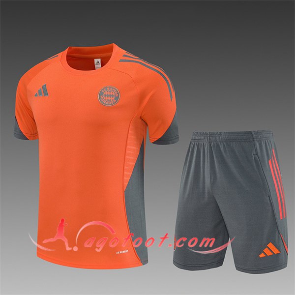 Ensemble Training T-Shirts Bayern Munich Enfant Orange/Gris 2025/2026