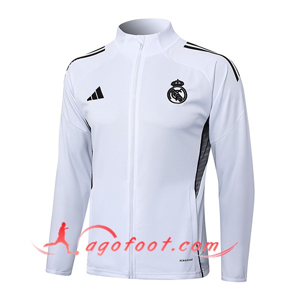 Veste Foot Real Madrid Blanc/Gris 2025/2026