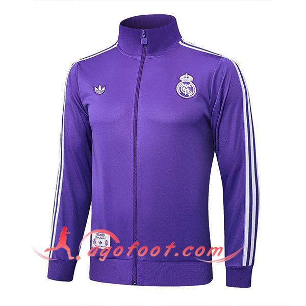 Veste Foot Real Madrid Pourpre/Blanc 2025/2026