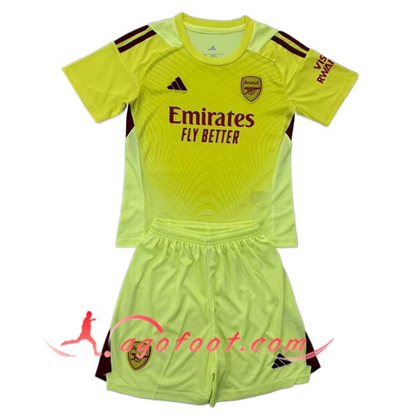 Maillot de Foot Arsenal Enfant Gardien De But Jaune 2025/2026