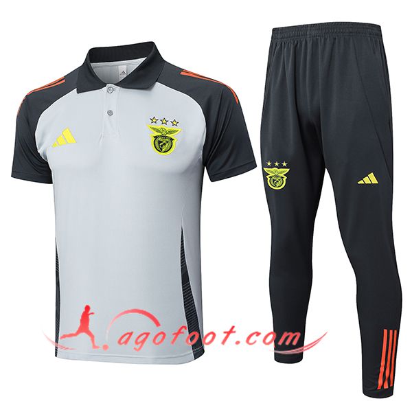 Ensemble Polo Foot S.L.Benfica Gris/Noir 2025/2026