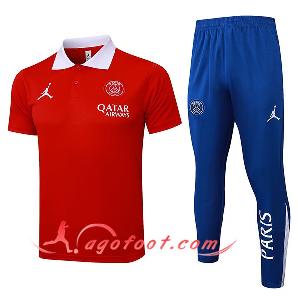 Ensemble Polo Foot PSG Rouge 2025/2026